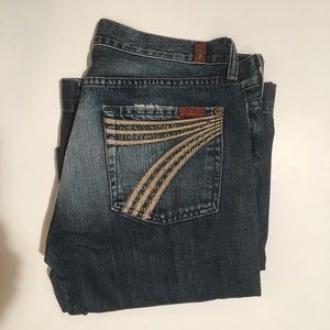 7 For All Mankind Size 30 Wide Leg Dojo Jeans